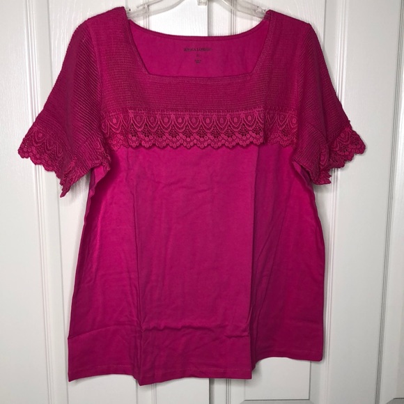 Jessica London Tops - JESSICA LONDON Crochet Bodice Top